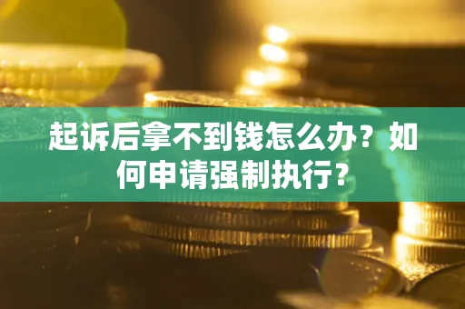 济南起诉后拿不到钱怎么办？如何申请强制执行？